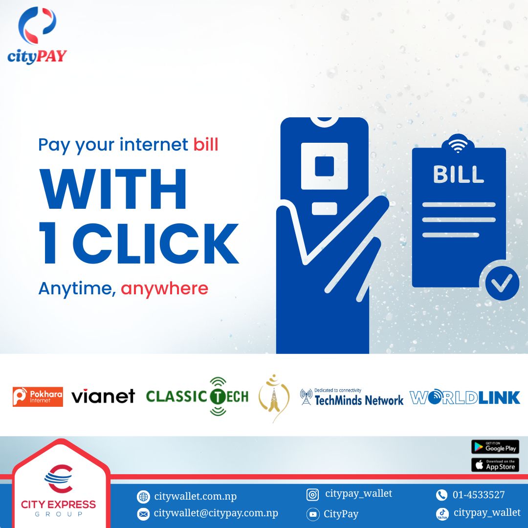 Pay Internet Bill Online in One Click with cityPAY — Best Online Bill Payment App in Nepal